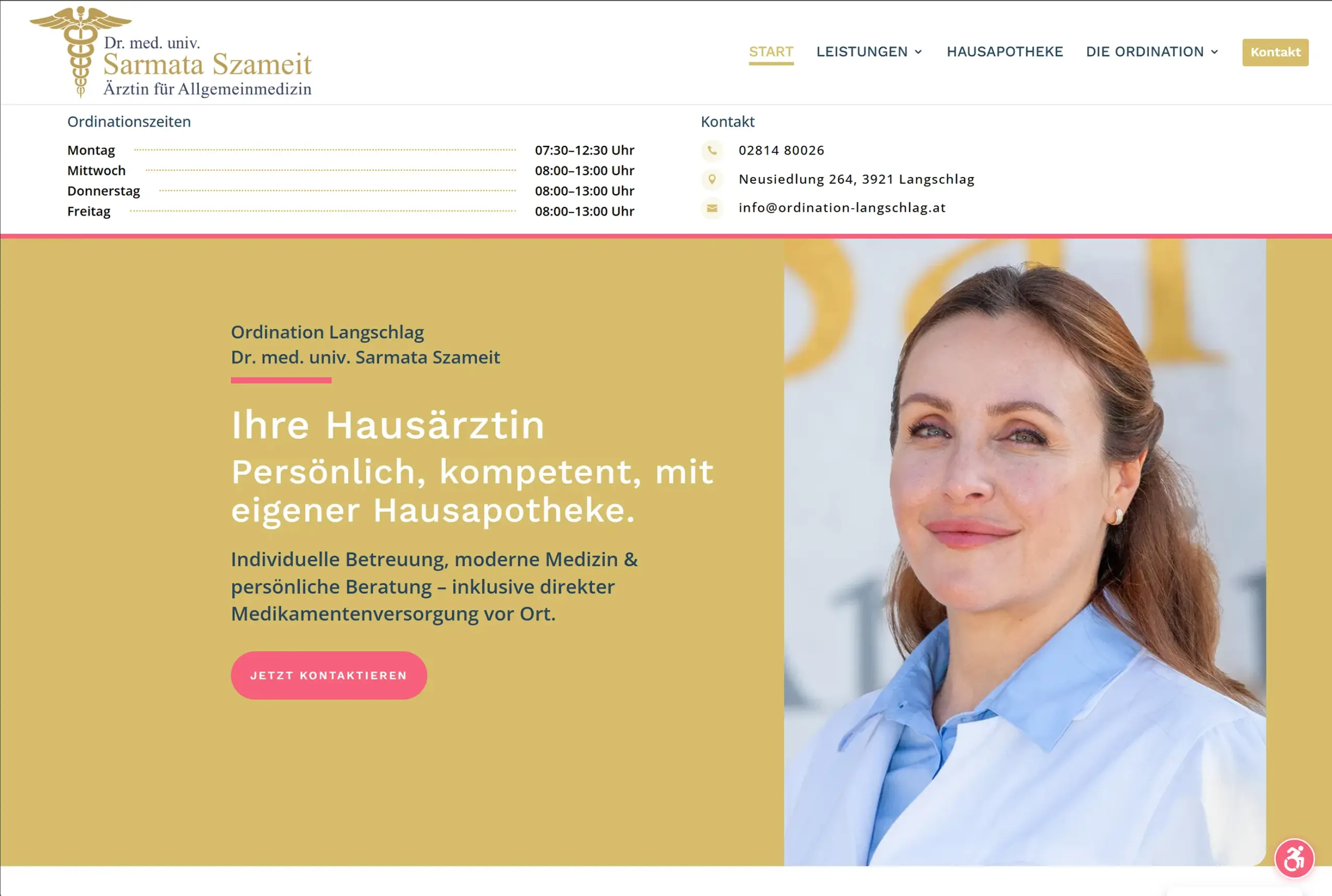 Neue Webseite Ordination Langschlag